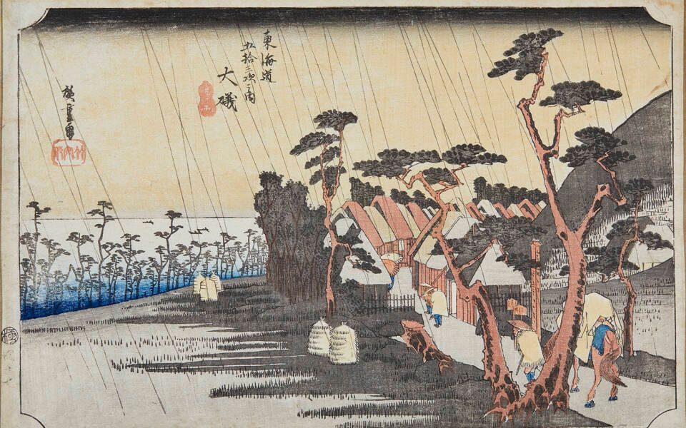 Hiroshige Utagawa, Station 9 - Tora's Rain at ôiso
