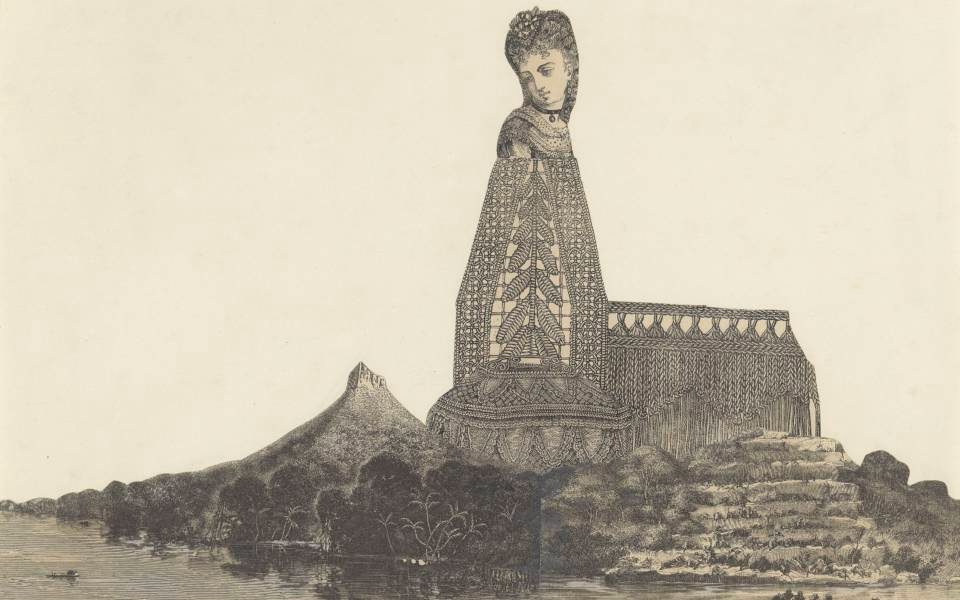 Pauline Boty, Untitled (Seascape with Boats and Island), collage on paper, c.1960, Purchased with support from Art Fund (2019) © Estate of Pauline Boty