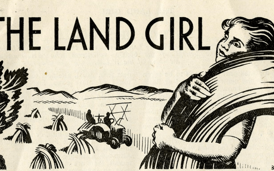 Illustration from the front cover of the Land Girl, Nov 1943, MP 5922